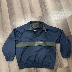 VTG 1999 Tommy Hilfiger Golf US Open Pinehurst Blue/Green Pullover Windbreaker